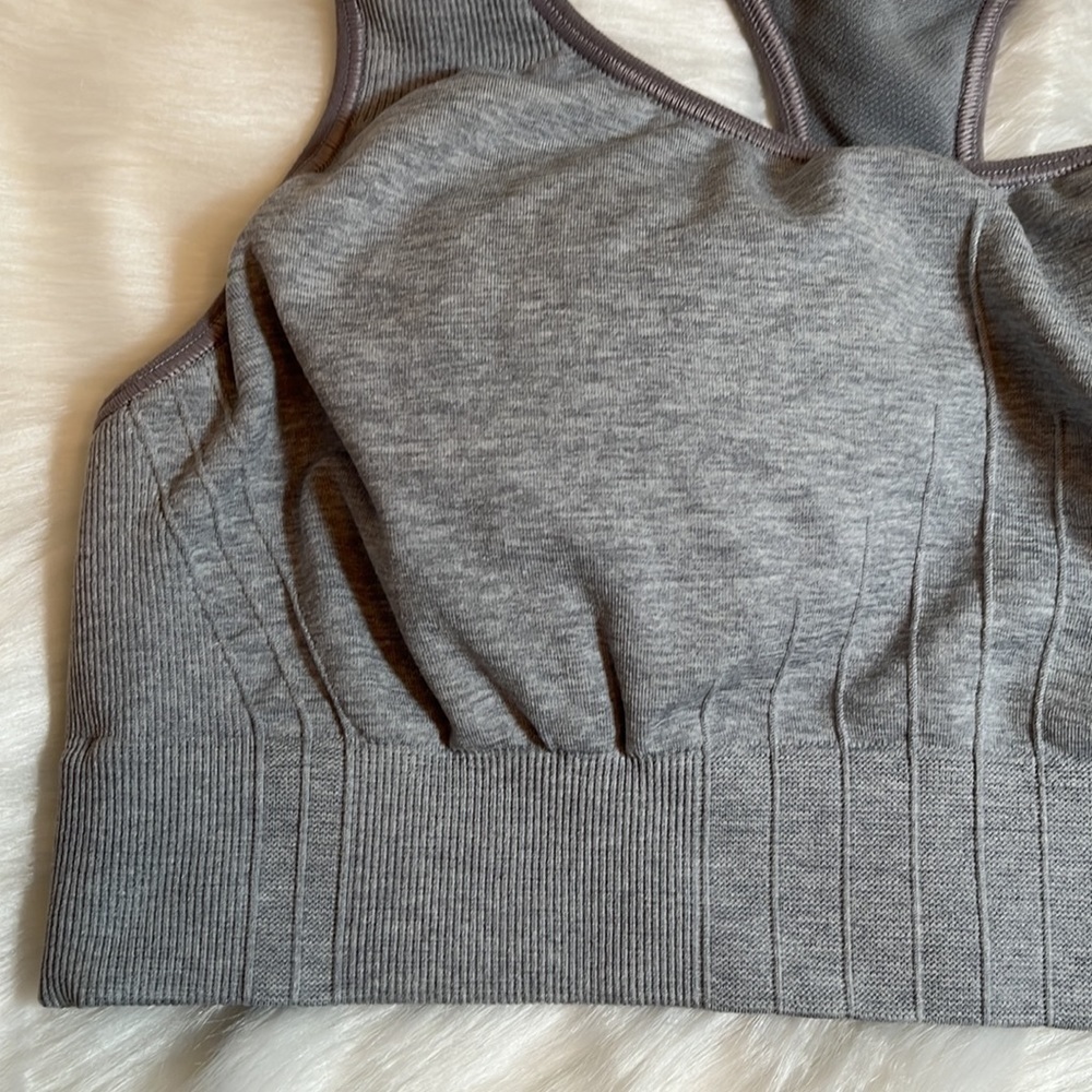 𝅺CHAMPION Gray Athletic Sports Bra - Picture 2 of 10